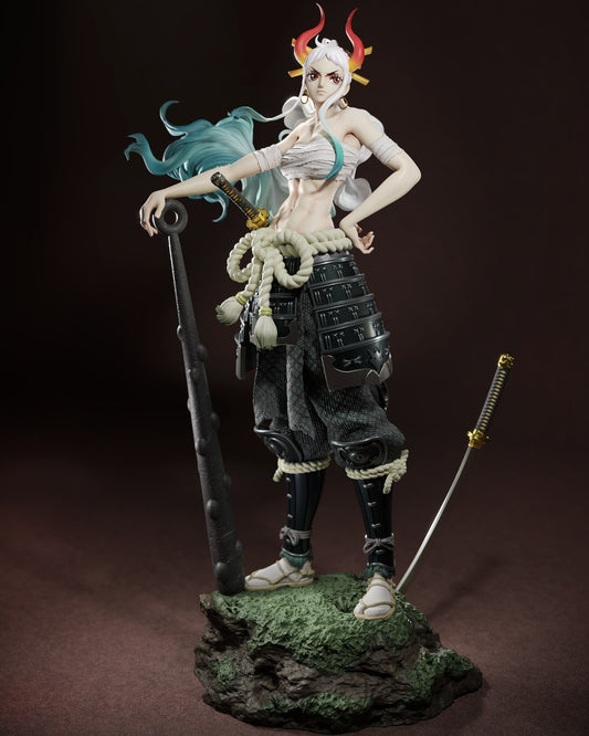 Yamato style Oni Guardian Girl resin kit – Unpainted 3D Printed Model kit