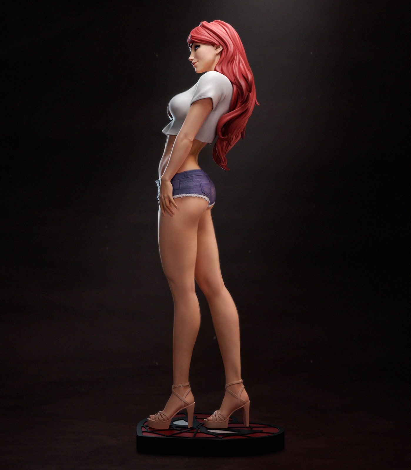 Mary Jane style Muse in Red Girl resin kit – Unpainted 3D Printed Model kit
