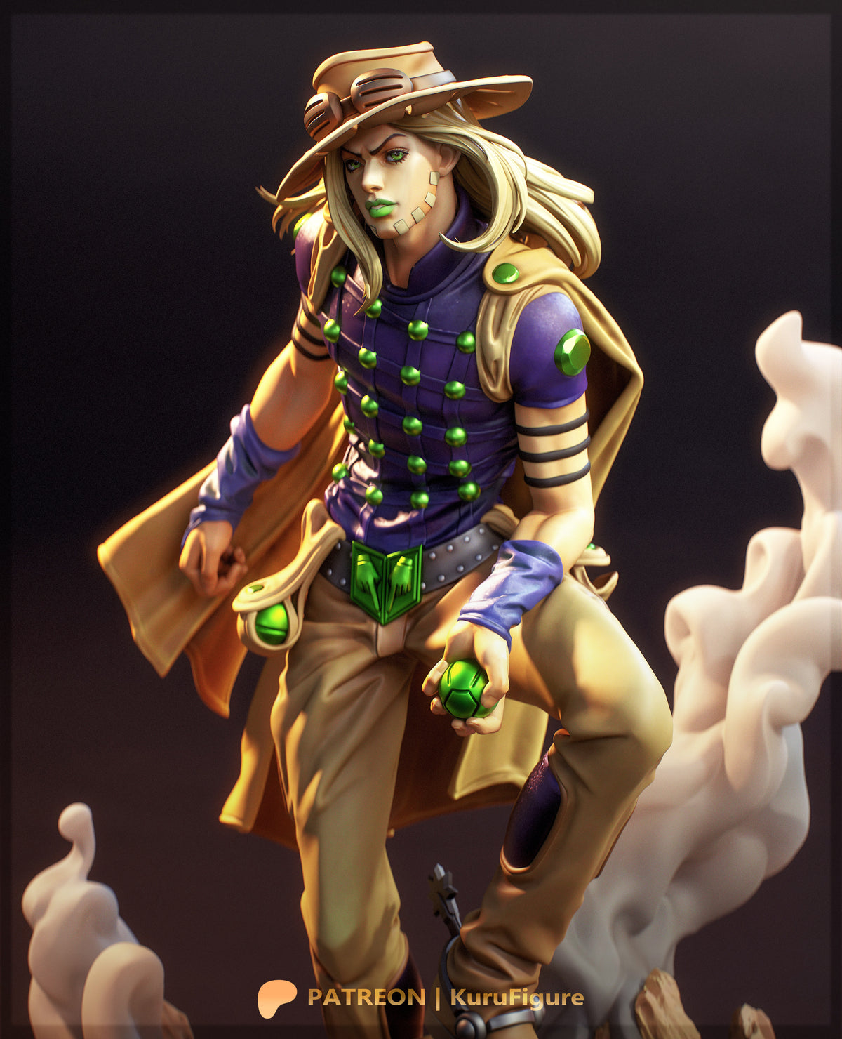 Gyro Zeppeli Style Steel Ball Run Unpainted Resin Kit (1/6-1/12)