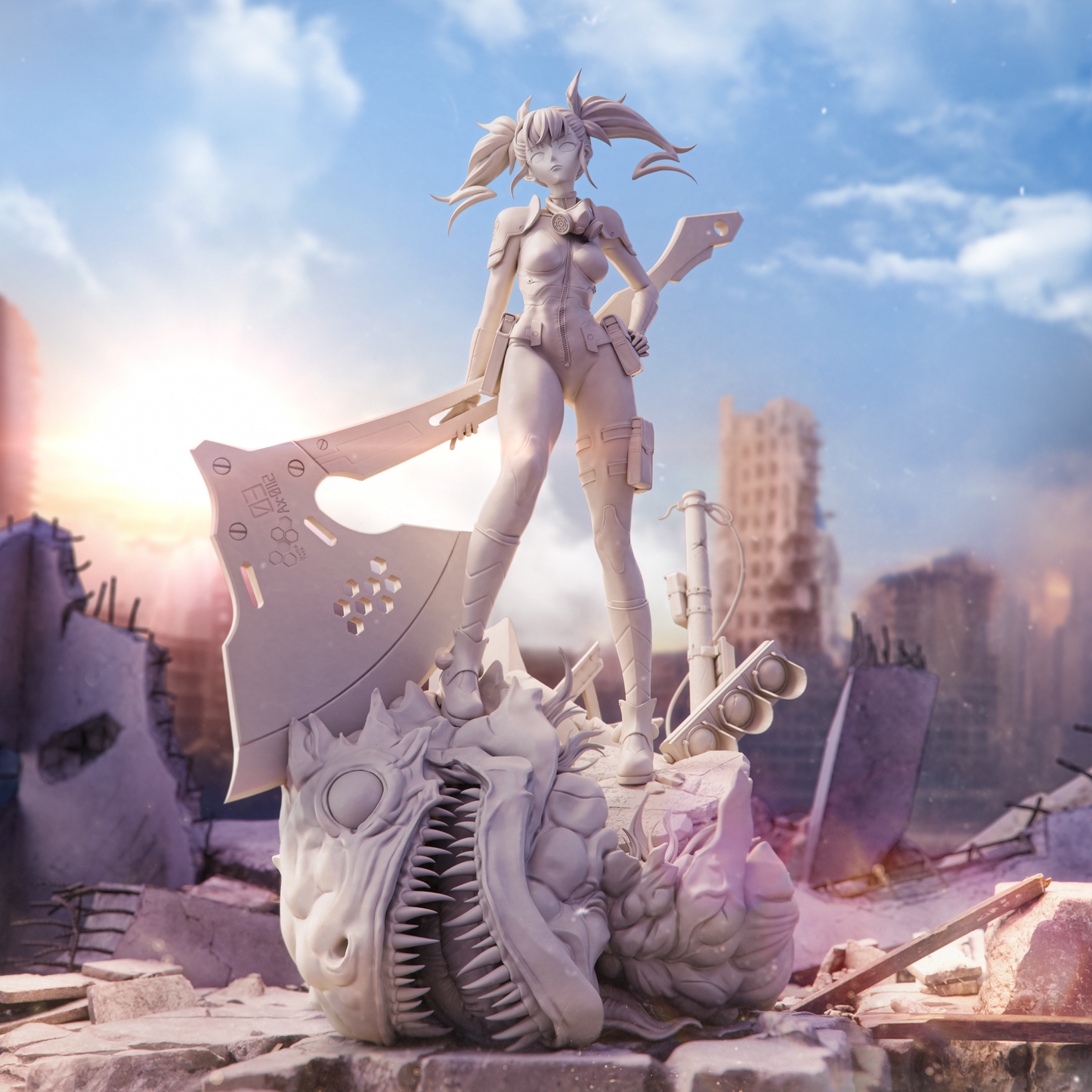 Kikoru Shinomiya Style Monster Hunter Resin Kit – Unpainted 3D Printed Model Kit