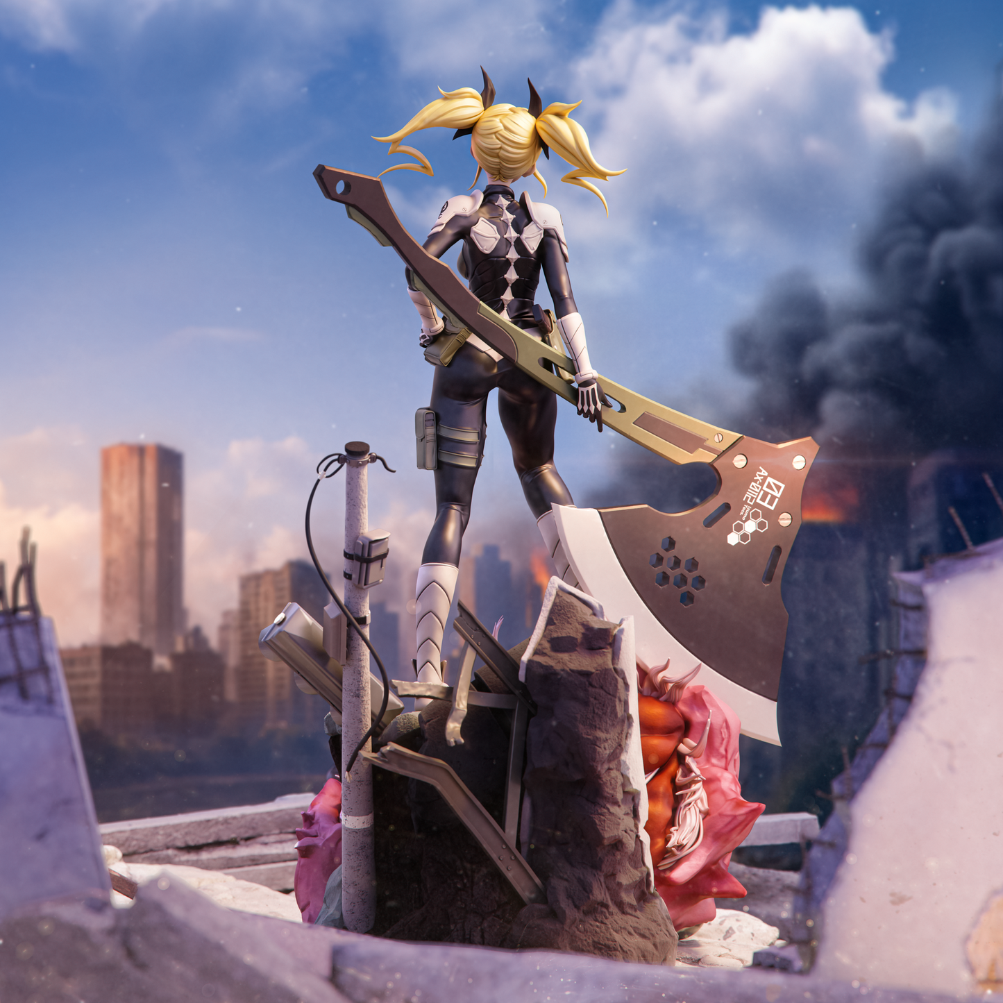 Kikoru Shinomiya Style Monster Hunter Resin Kit – Unpainted 3D Printed Model Kit