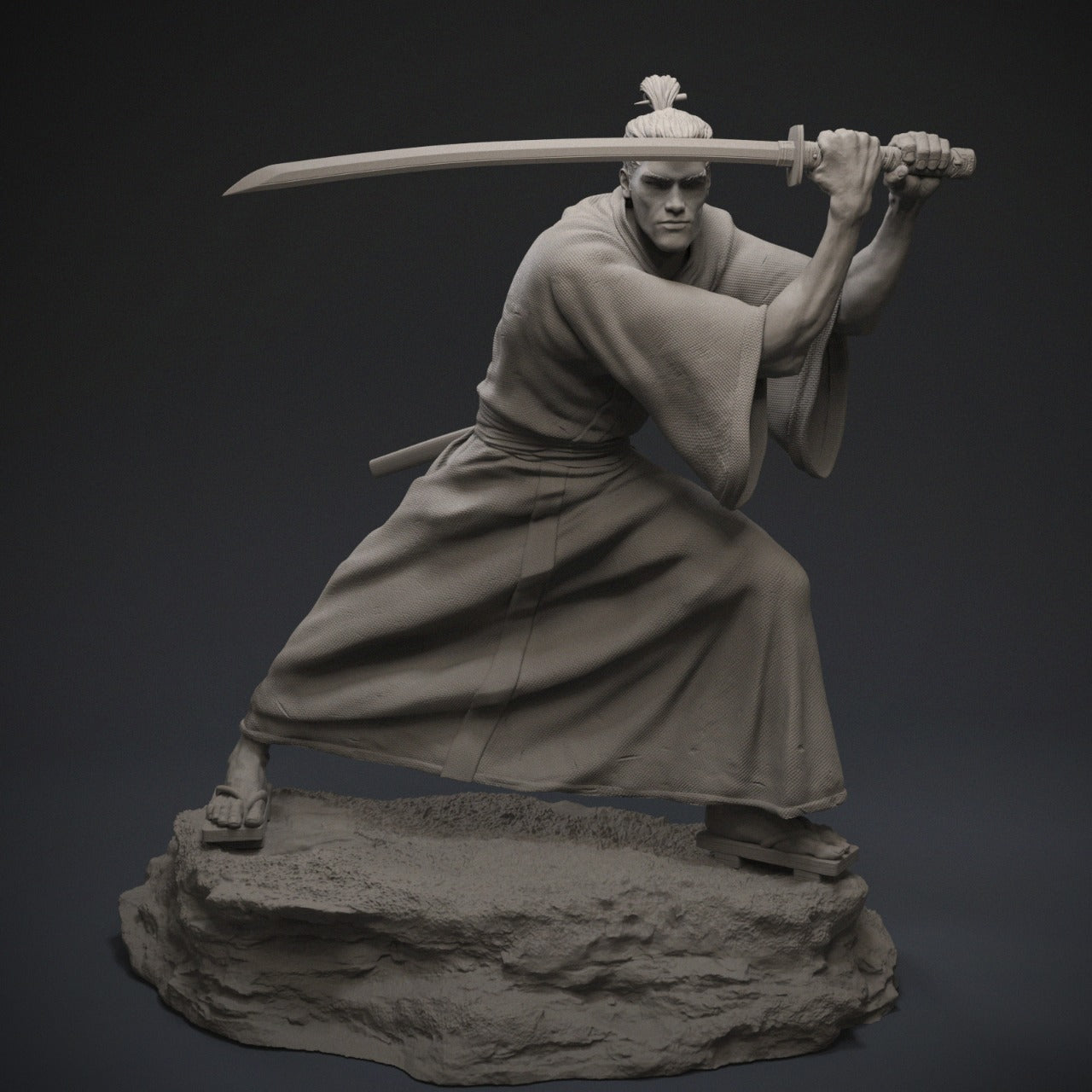 Samurai Jack style Timewalker Warrior resin kit – Unpainted 3D Printed Model kit