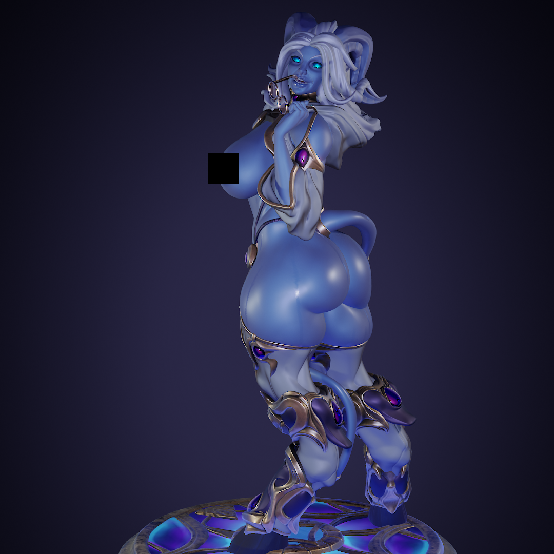 Draenei style Runebound Temptress resin kit – Unpainted 3D Printed Model kit