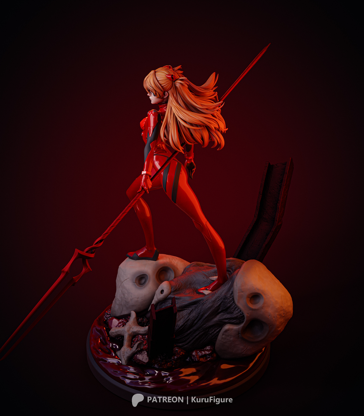Angel Slayer Asuka Style Evangelion Unpainted Resin Garage Model Kit