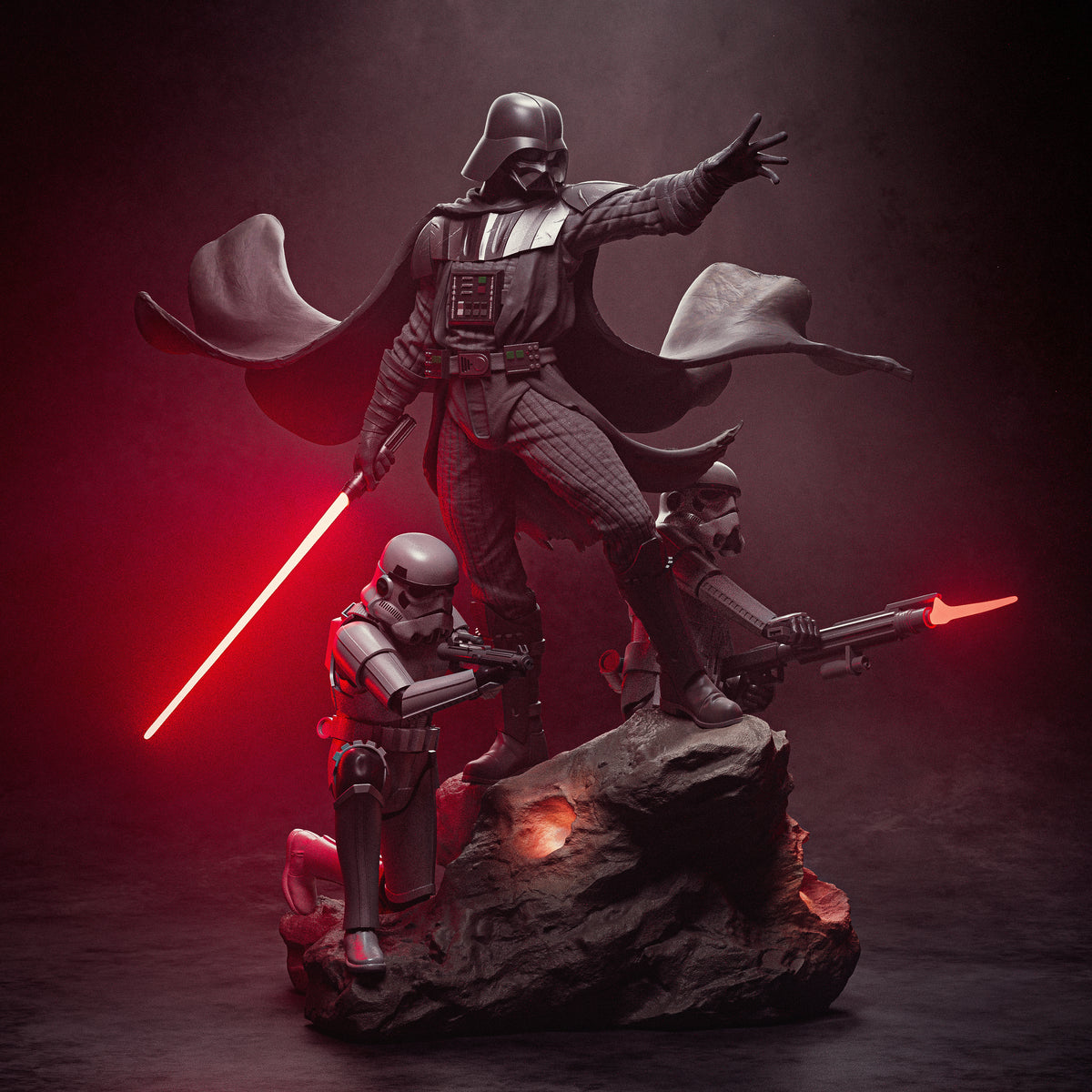 Darth Vader Diorama Style Star Wars Unpainted Resin Garage Kit (1/4-1/12)
