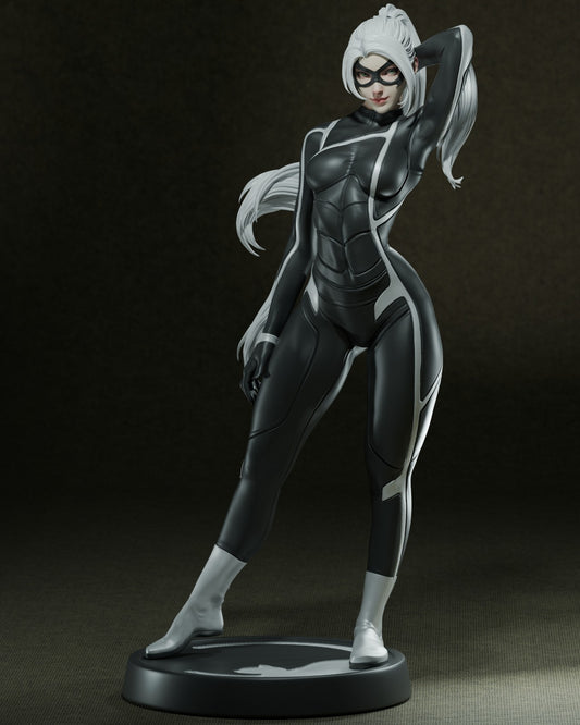 Black Cat style Feline Thief Girl resin kit – Unpainted 3D Printed Model kit
