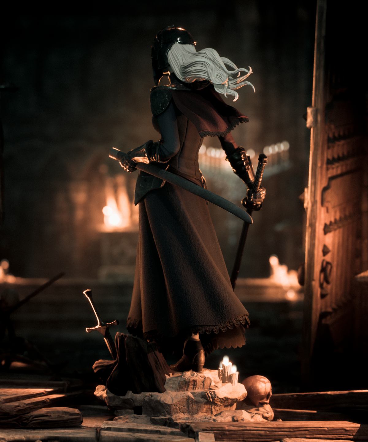 Yuria of Londor Style Dark Souls Unpainted Resin Garage Kit (1/6-1/12)