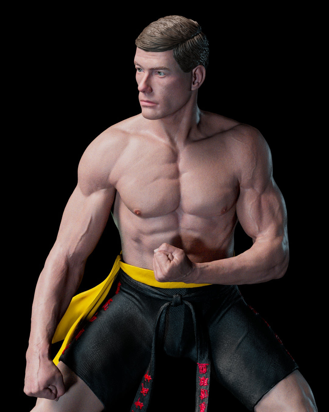 Frank Dux style Martial Arts Champion resin kit – Unpainted 3D Printed Model kit