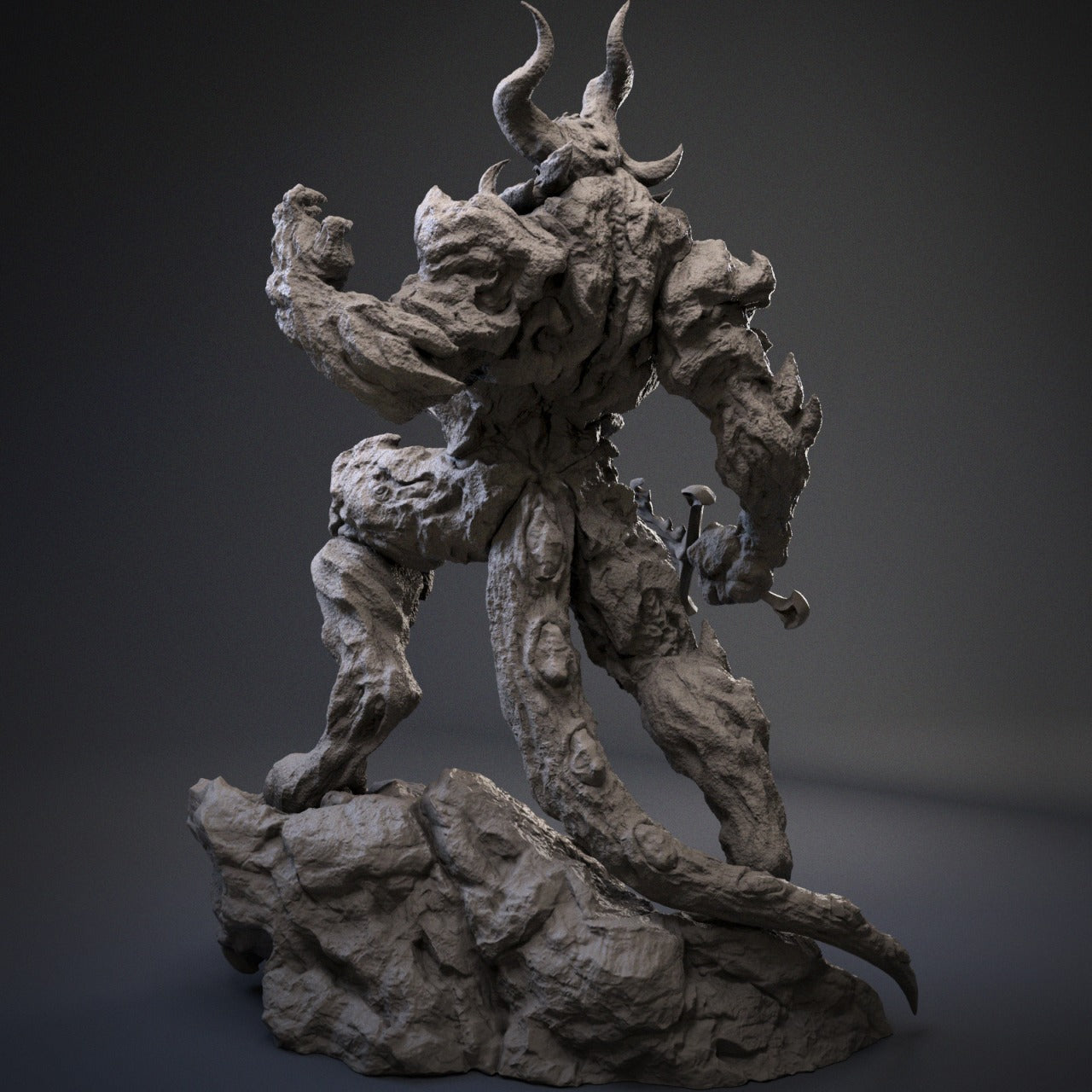 Sutur Style Fire Giant Resin Kit – Unpainted 3D Printed Model Kit