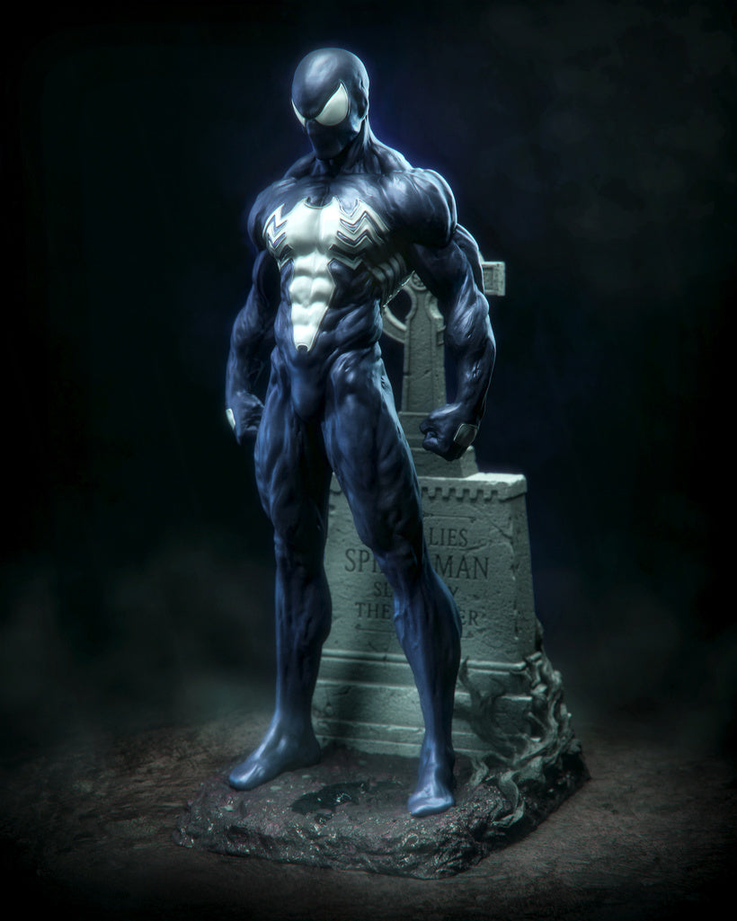 Symbiote Spider-Man Style Marvel Unpainted Resin Garage Kit (1/6-1/12)