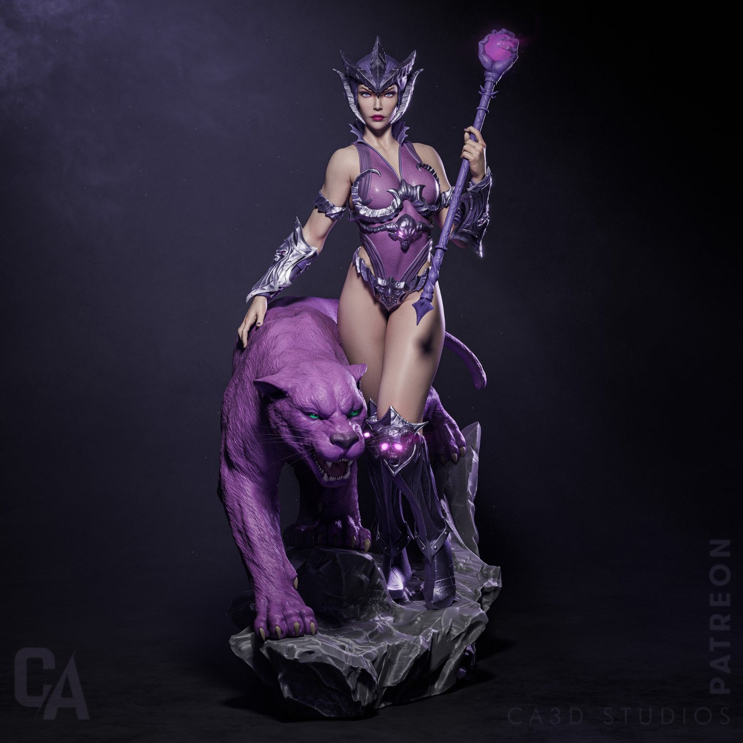 Evil Lyn style Sorceress of Chaos resin kit – Unpainted 3D Printed Model kit