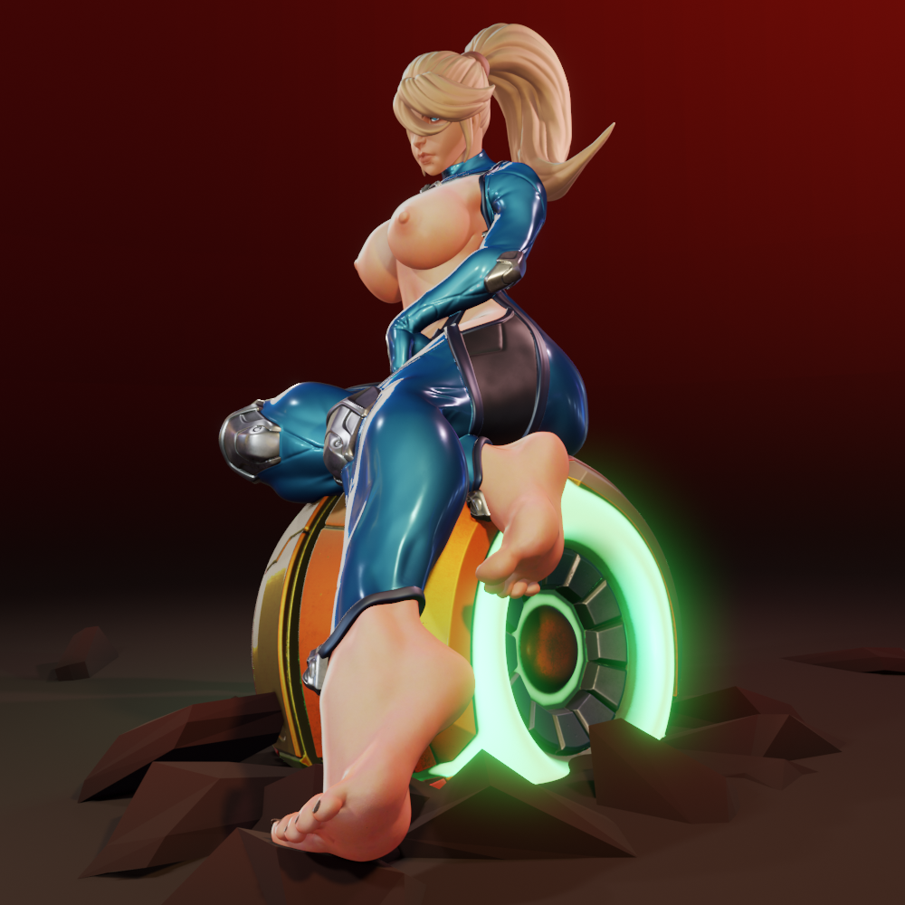 Samus style Galactic Huntress Girl resin kit – Unpainted 3D Printed Model kit