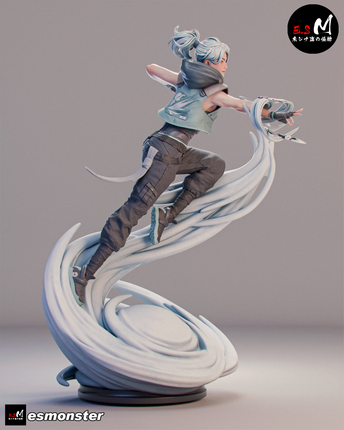 Jett Style Valorant Unpainted Resin Garage Model Kit (1/6-1/12)