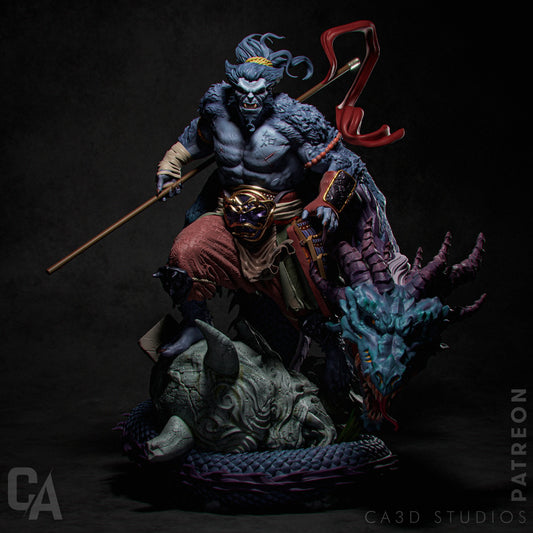 Samurai Beast style Wild Honor Hero resin kit – Unpainted 3D Printed Model kit