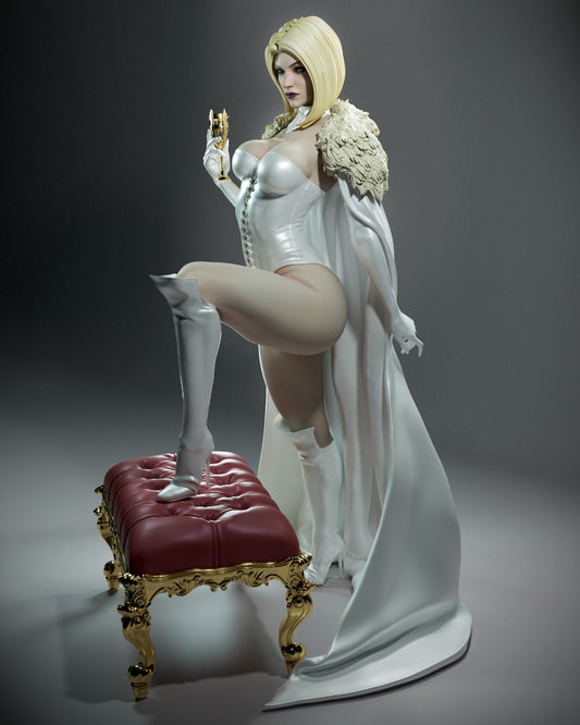 Emma Frost style Diamond Psychic Girl resin kit – Unpainted 3D Printed Model kit