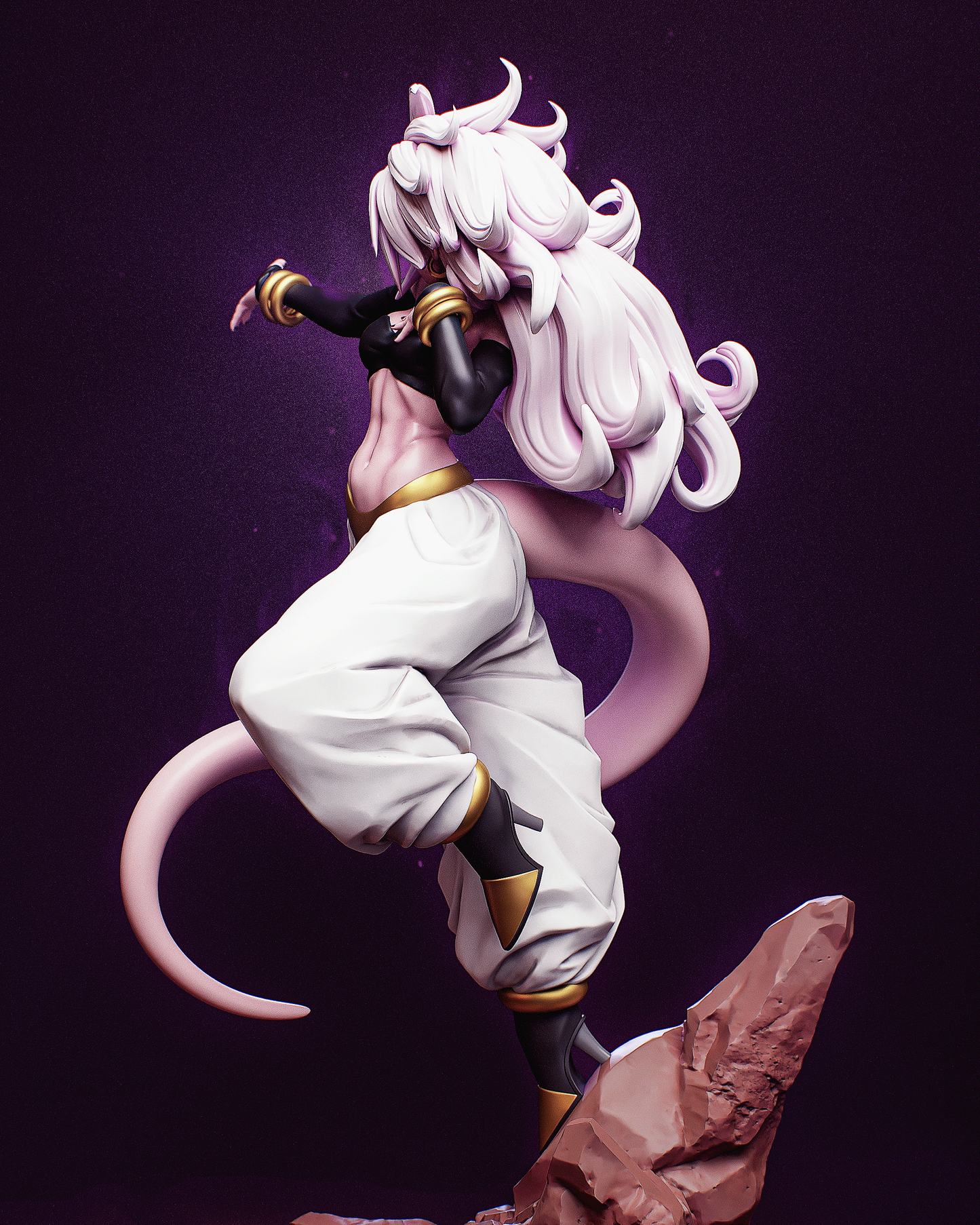 Android 21 Style Dragon Ball Anime Unpainted Resin Garage Kit (1/6-1/12)