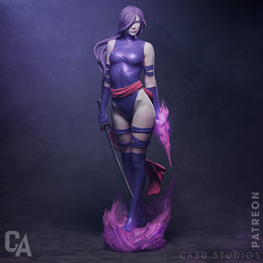 Psylock style Psychic Blade Girl resin kit – Unpainted 3D Printed Model kit