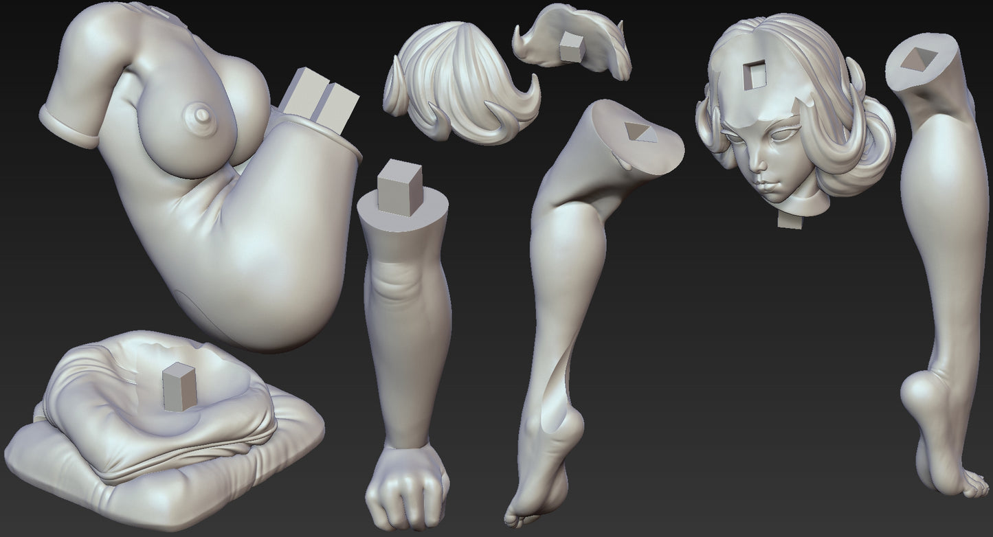 Tatsumaki style Psychic Tornado Girl resin kit – Unpainted 3D Printed Model kit