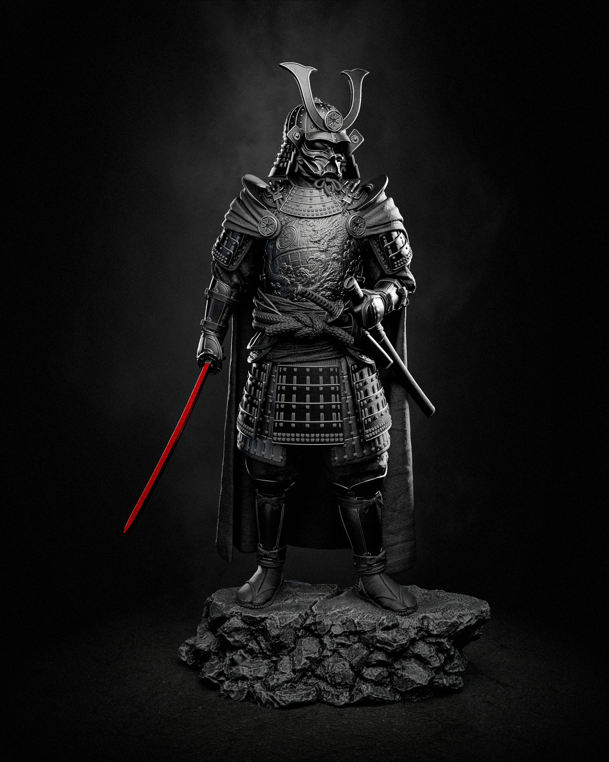 Samurai Darth Vader Style Star Wars Unpainted Resin Garage Kit (1/6-1/12)