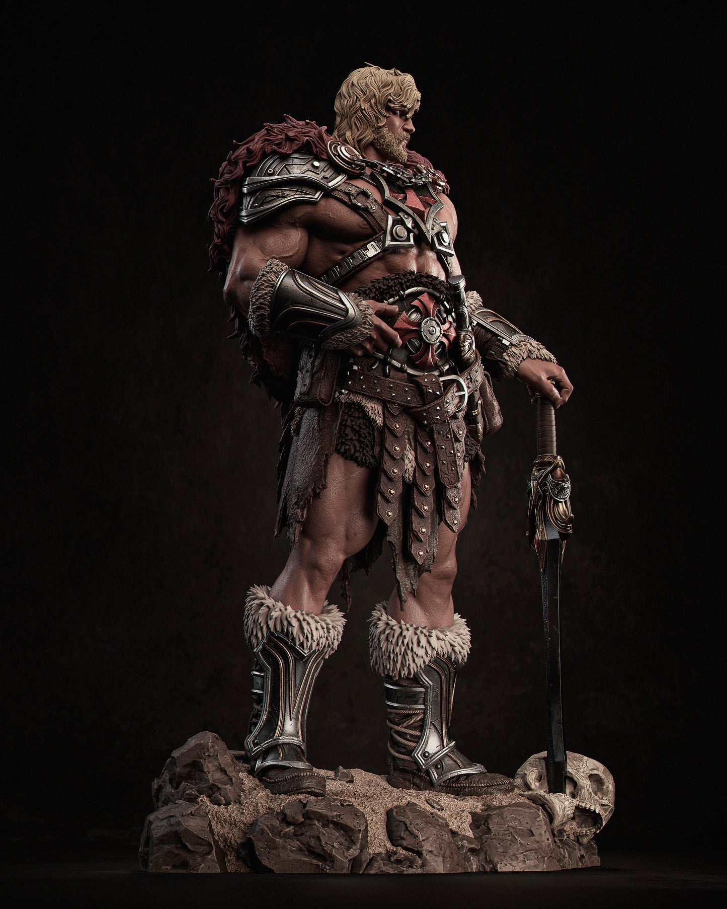 He-Man Style Barbaric Champion Resin Kit – Unpainted 3D Printed Model Kit