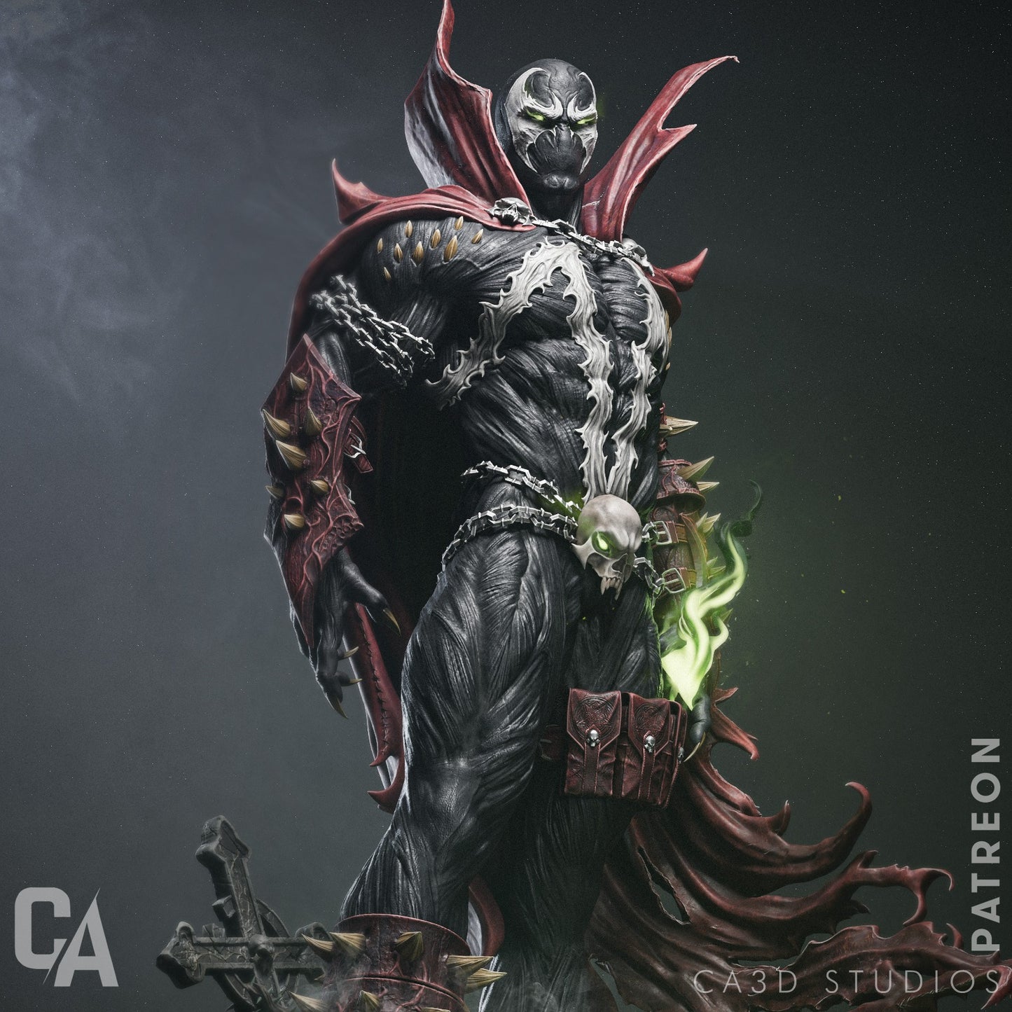 Spawn style Hellbound Avenger resin kit – Unpainted 3D Printed Model kit