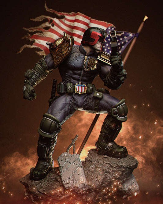 Judge Dredd style Lawbringer resin kit – Unpainted 3D Printed Model kit