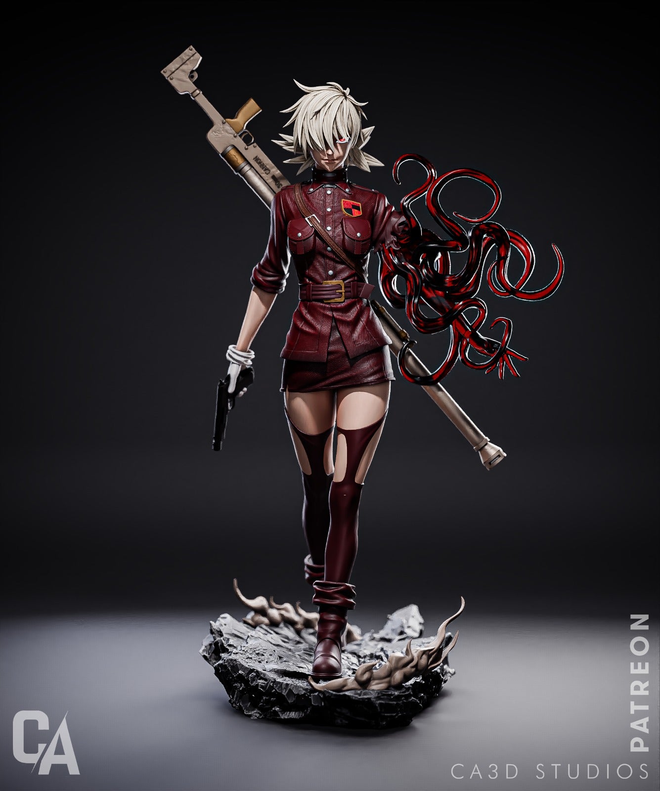 Seras Victoria style Nocturnal Soldier Girl resin kit – Unpainted 3D Printed Model kit