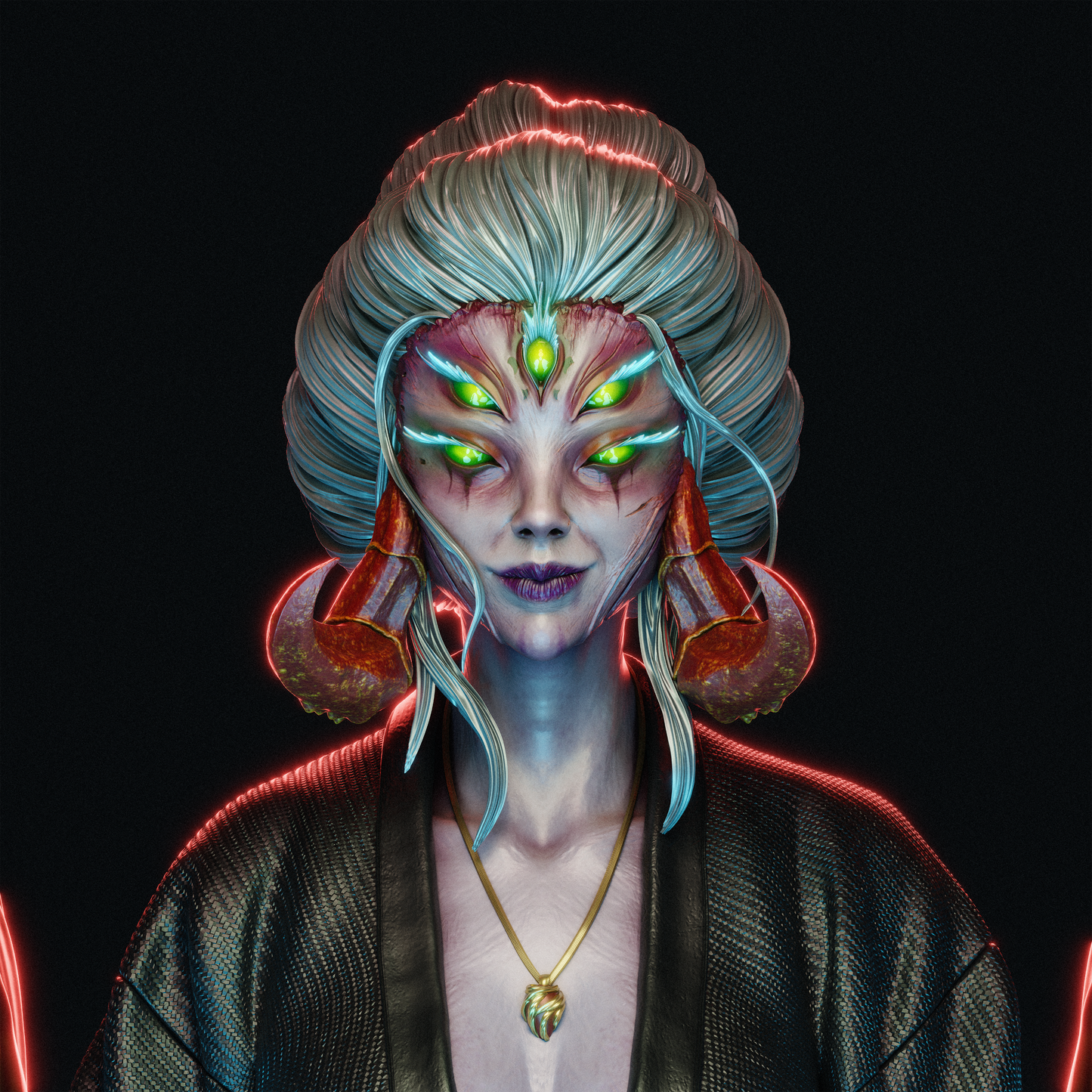 Queen Spider Demon Style Yokai Empress Resin Kit – Unpainted 3D Printed Model Kit