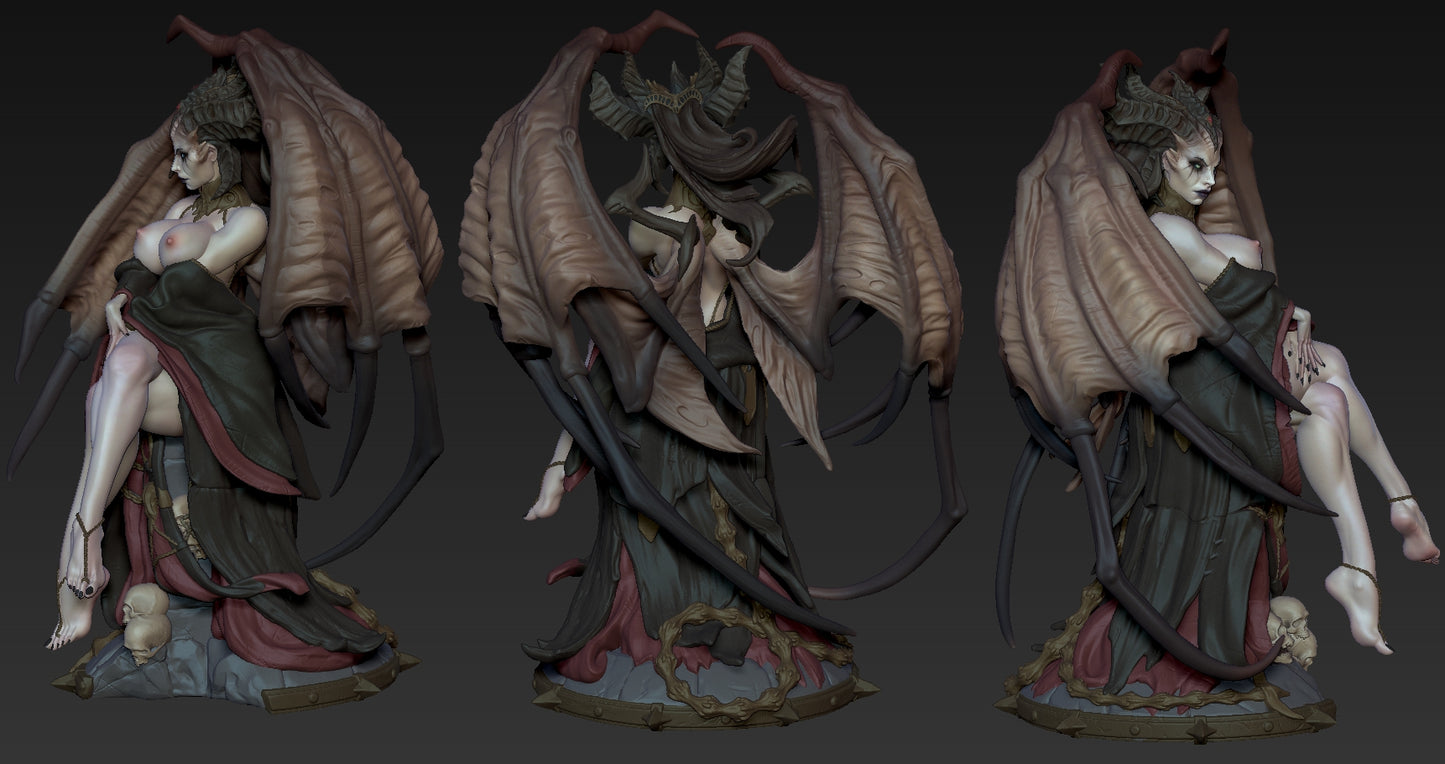 Lilith style Prime Evil Queen Diablo resin kit – Unpainted 3D Printed Model kit