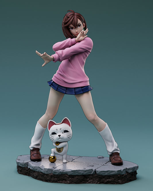 Momo Ayase style Occult Student Girl resin kit – Unpainted 3D Printed Model kit