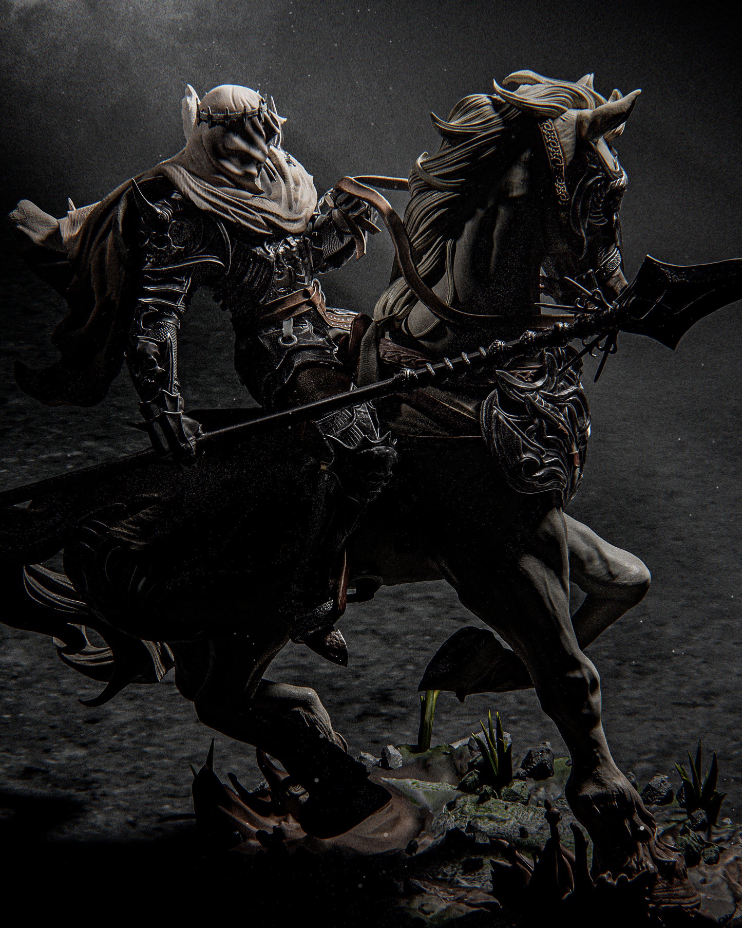 Dareios Style Warlock Knight Resin Kit – Unpainted 3D Printed Model Kit