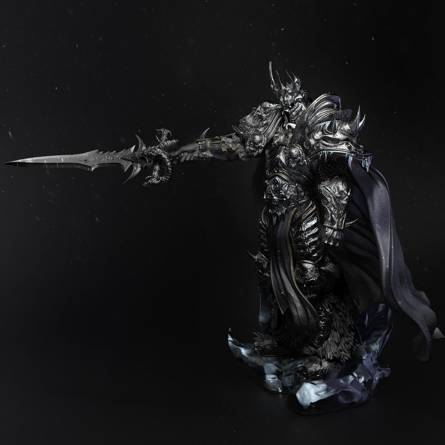 Lich King style Frozen Tyrant resin kit – Unpainted 3D Printed Model kit