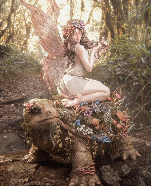 Enchanted Fairy Blosson Girl resin kit – Unpainted 3D Printed Model kit