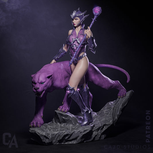 Evil Lyn style Sorceress of Chaos resin kit – Unpainted 3D Printed Model kit