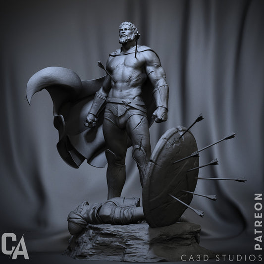 Spartan King Leonidas style resin kit – Unpainted 3D Printed Model kit