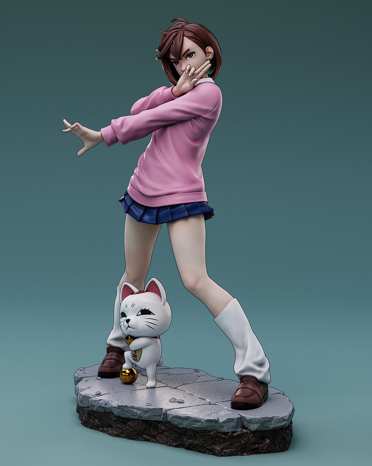 Momo Ayase style Occult Student Girl resin kit – Unpainted 3D Printed Model kit