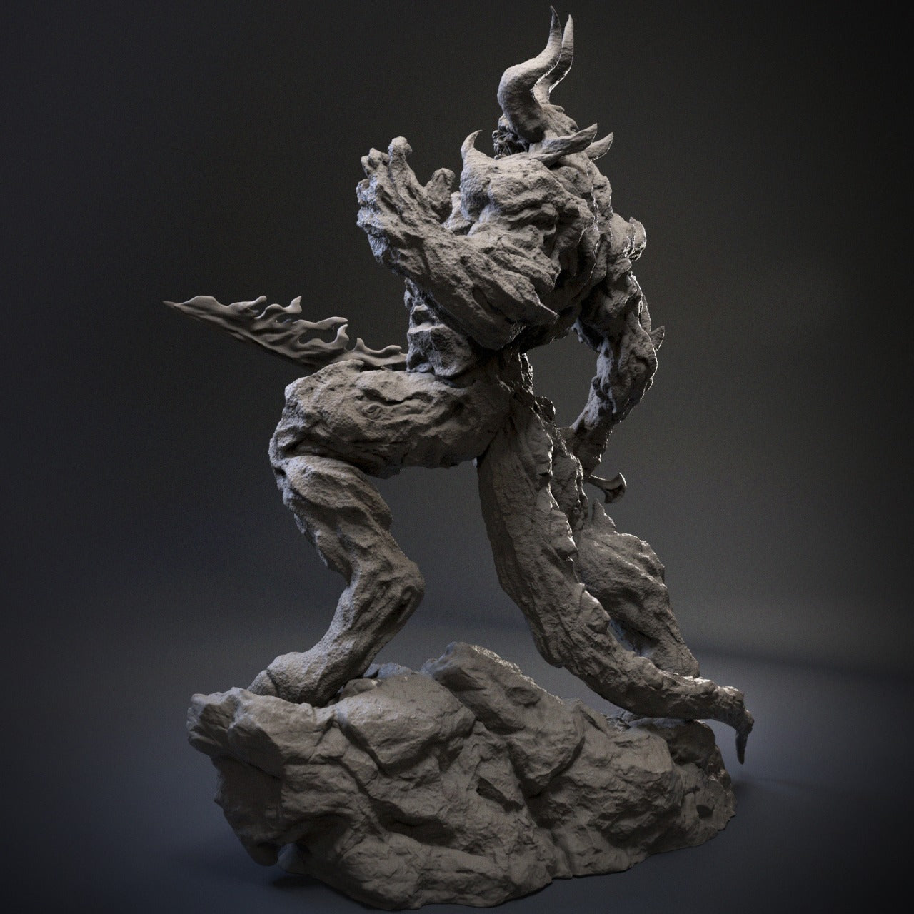 Sutur Style Fire Giant Resin Kit – Unpainted 3D Printed Model Kit