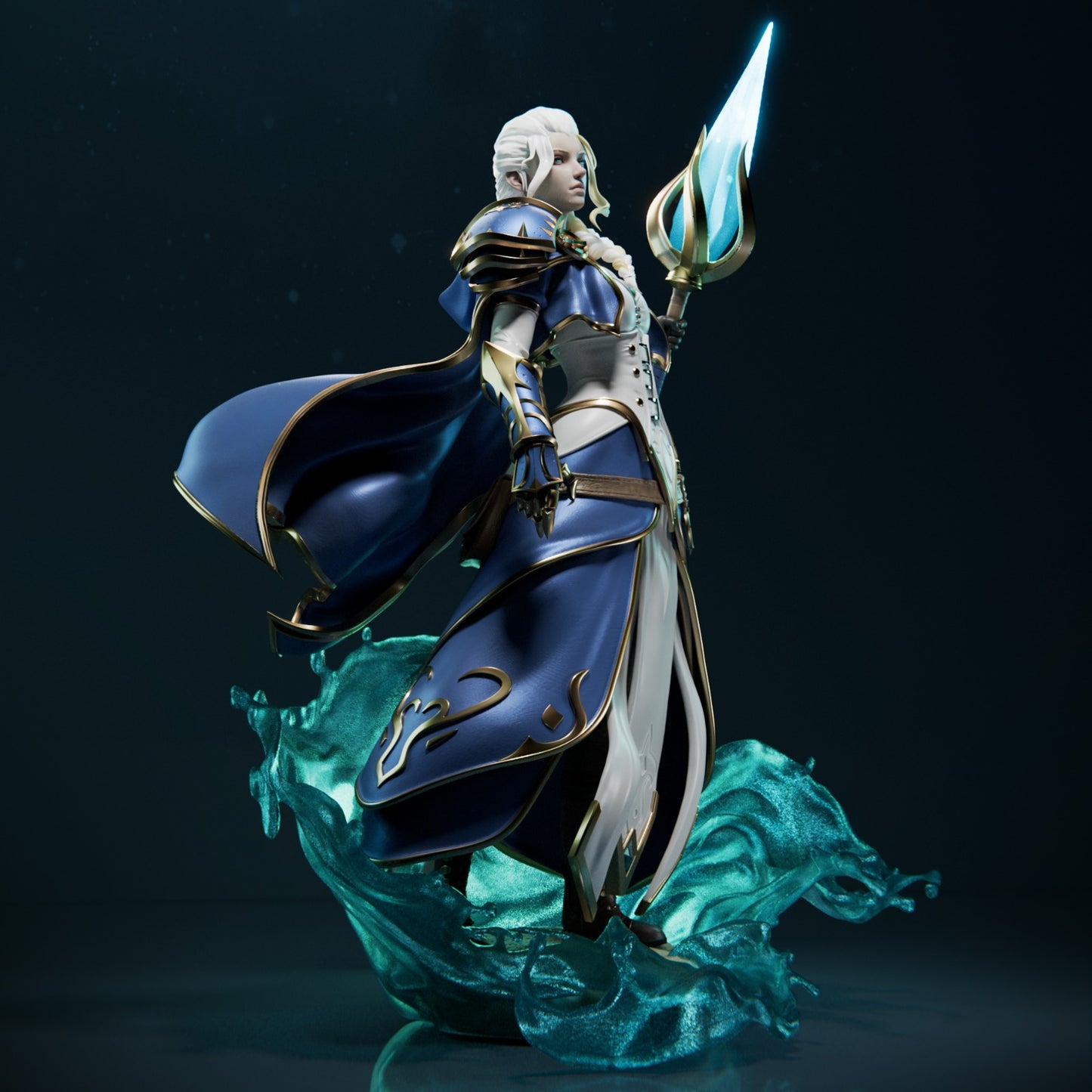 Jaina style Arcane Admiral Girl resin kit – Unpainted 3D Printed Model kit