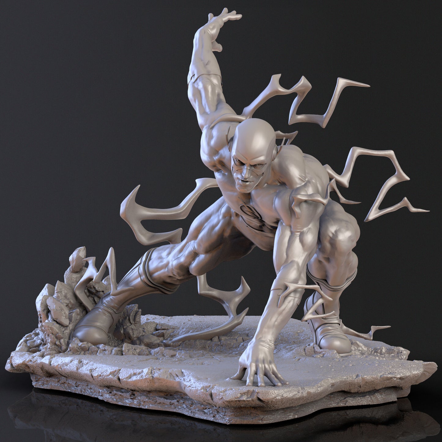 Reverse Flash style Crimson Bolt Hero resin kit – Unpainted 3D Printed Model kit