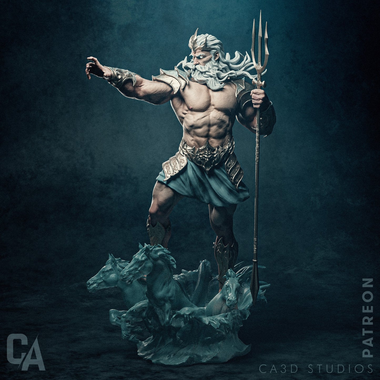 Poseidon Tidebreaker King resin kit – Unpainted 3D Printed Model kit