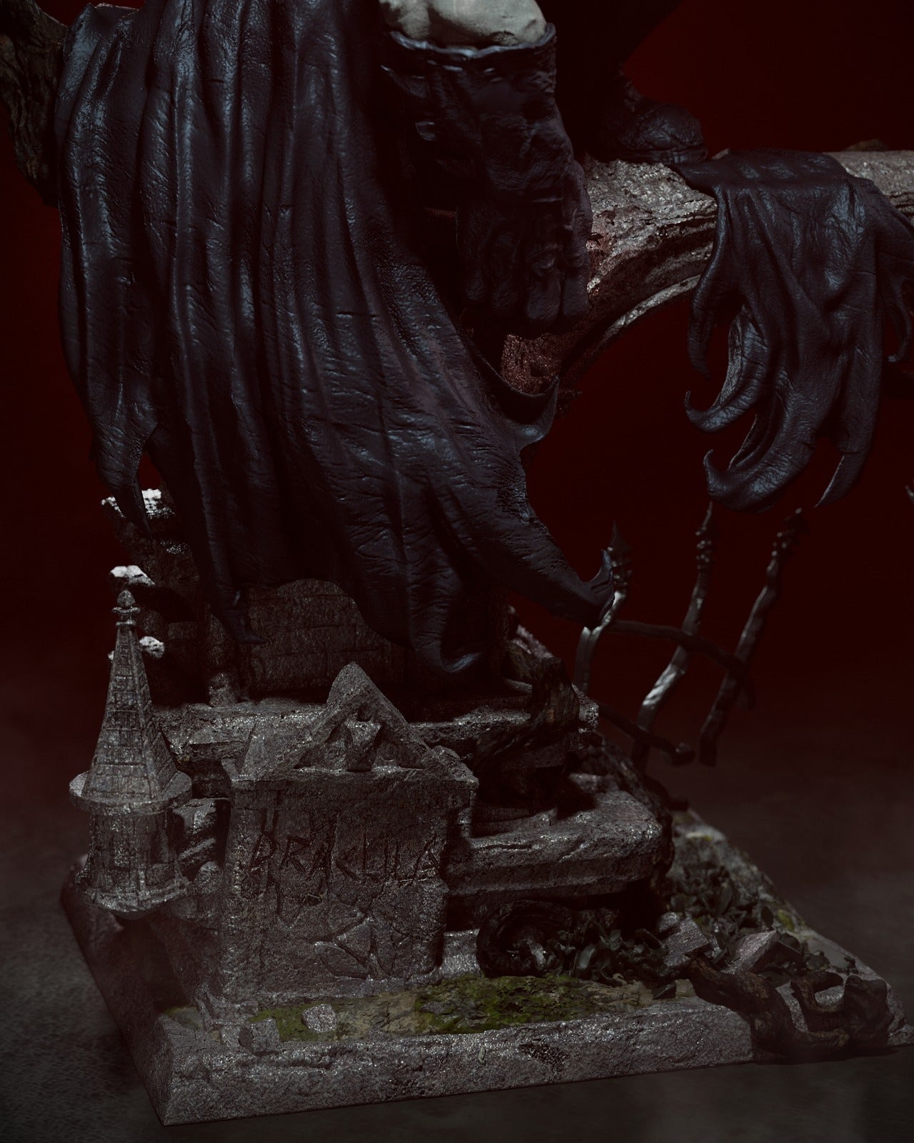 Vampire Batman style Blood Knight Hero resin kit – Unpainted 3D Printed Model kit