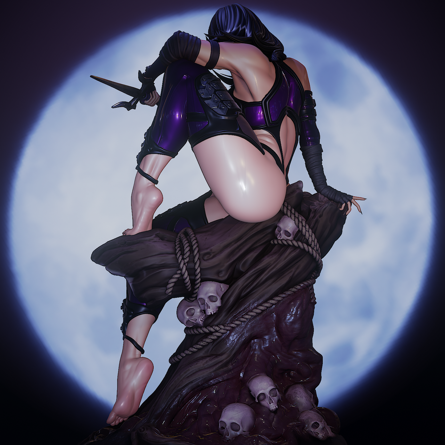 Mileena style Savage Beauty Girl resin kit – Unpainted 3D Printed Model kit