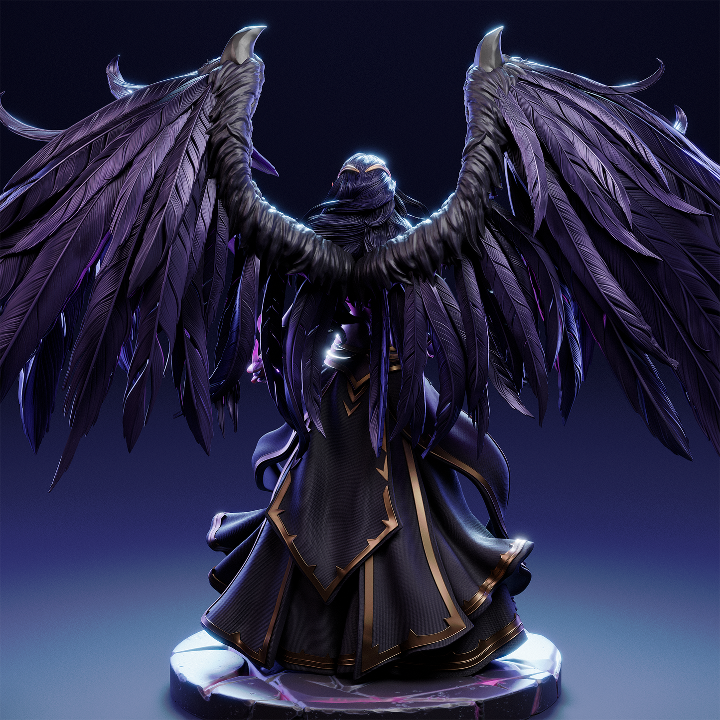 Morgana style Fallen Angel Girl resin kit – Unpainted 3D Printed Model kit