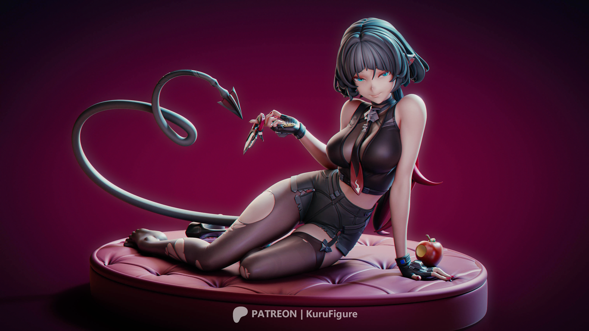 Jane Doe Style Zenless Zone Zero Unpainted Resin Kit (1/6-1/12)