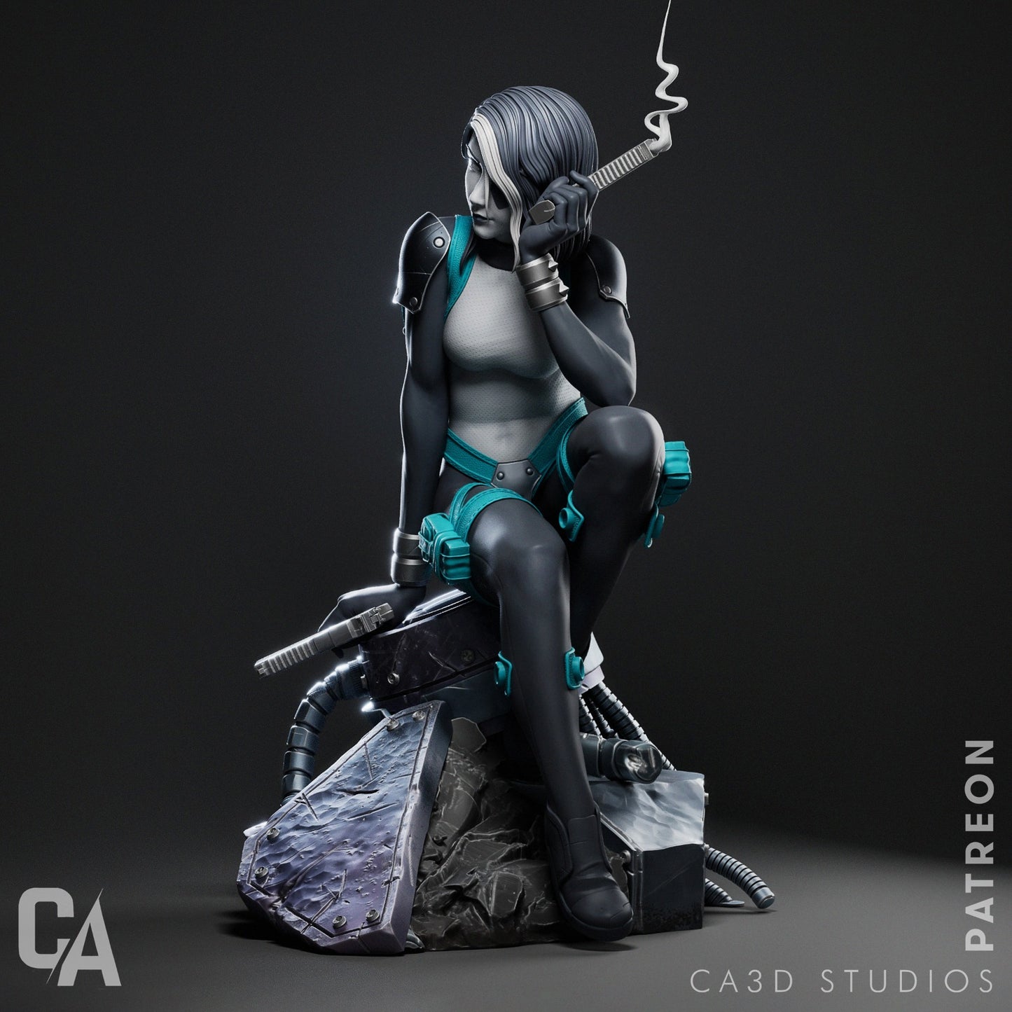 Domino Style Mercenary Resin Kit – Unpainted 3D Printed Model Kit