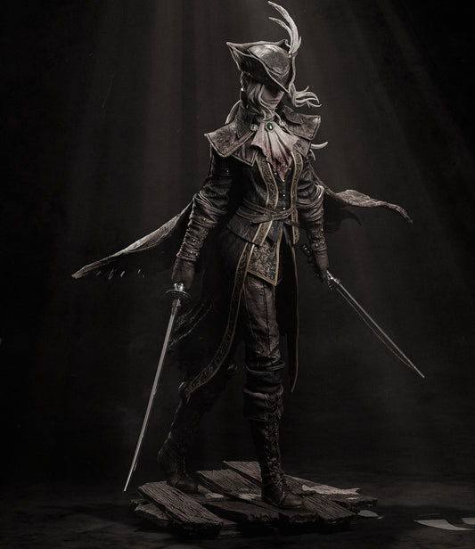 Old Hunter Lady Maria Style Bloodborne Unpainted Resin Garage Kit (1/6-1/12)