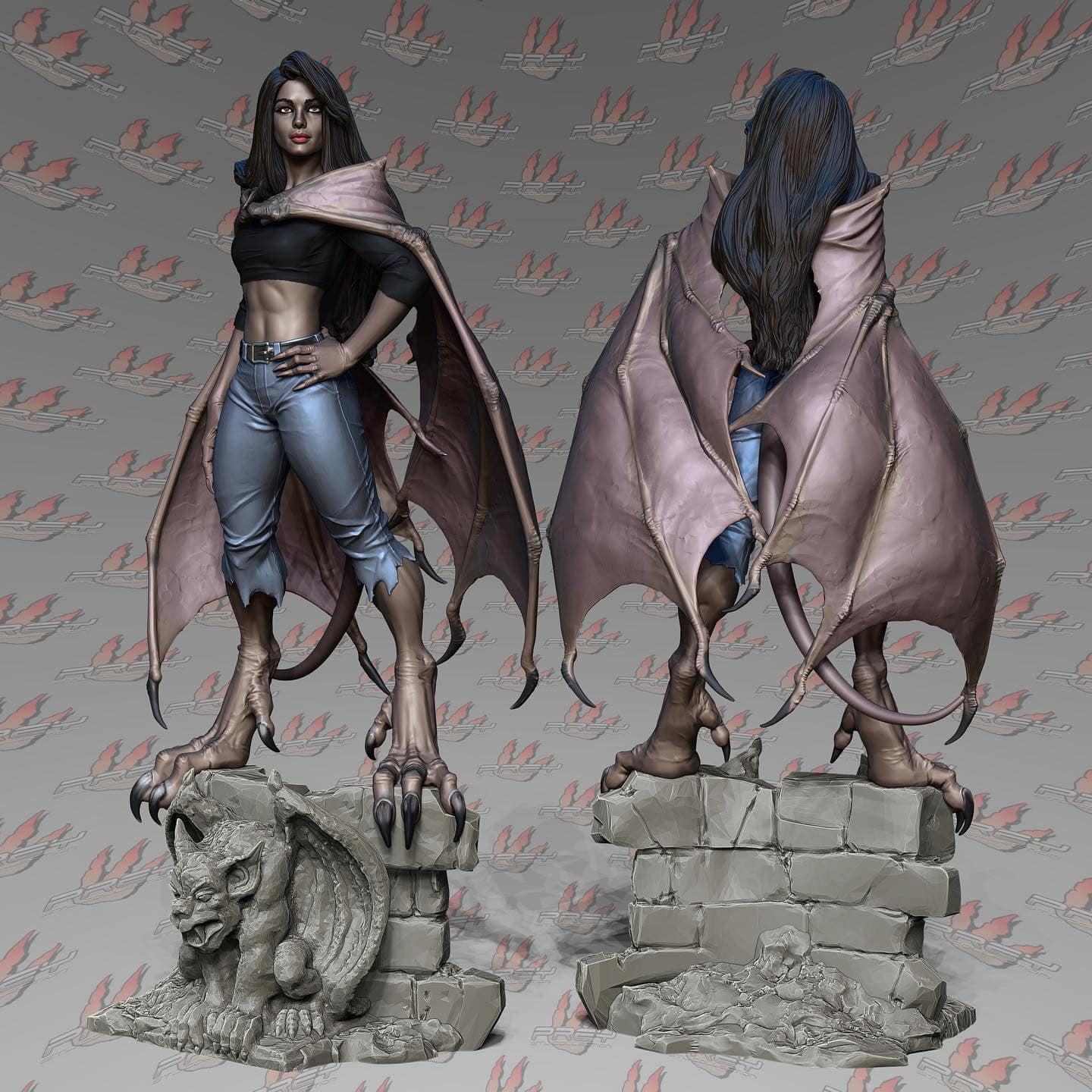 Elisa Maza Style Gargoyle Detective  – Unpainted 3D Printed Hero Model Kit