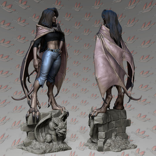 Elisa Maza Style Gargoyle Detective  – Unpainted 3D Printed Hero Model Kit