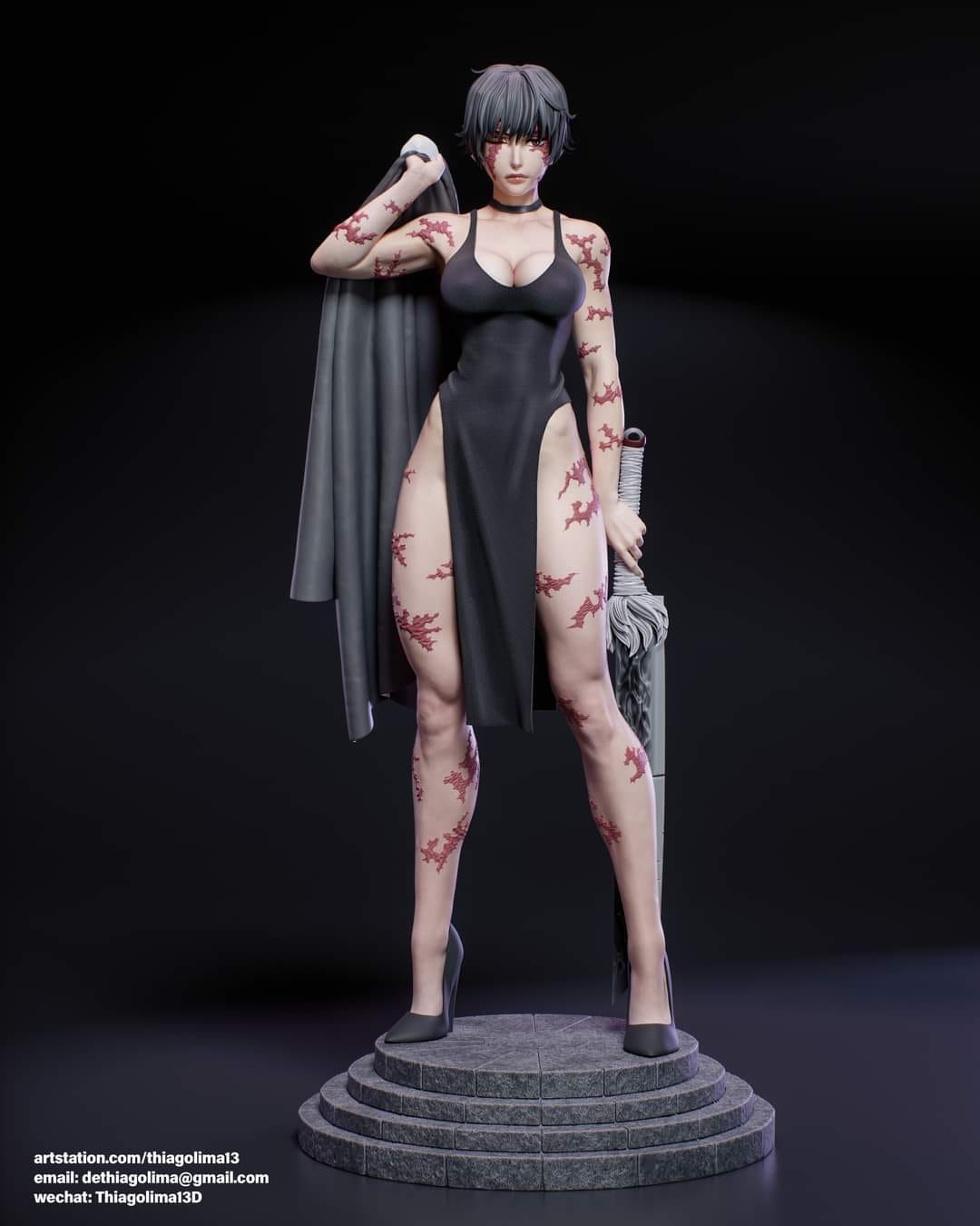 Maki Zenin Style Jujutsu Kaisen Casual Unpainted Resin Garage Kit (1/6-1/12)