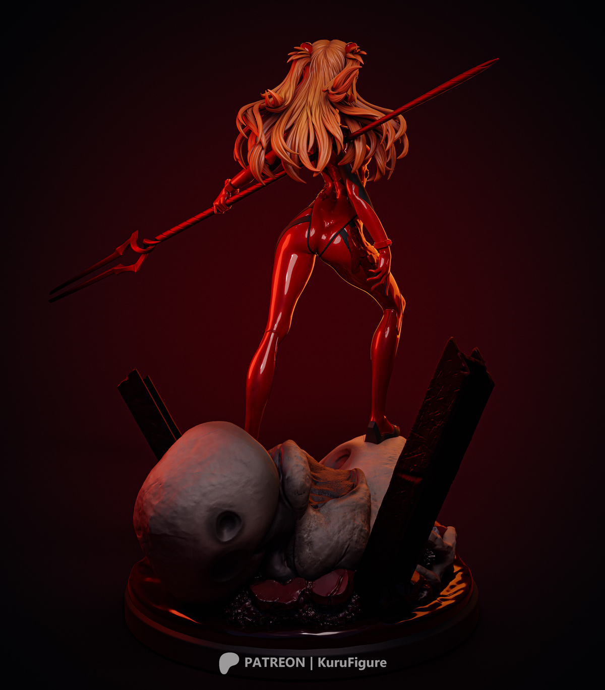 Angel Slayer Asuka Style Evangelion Unpainted Resin Garage Model Kit